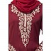 A-line abaya with Resham embroidery work- Maroon